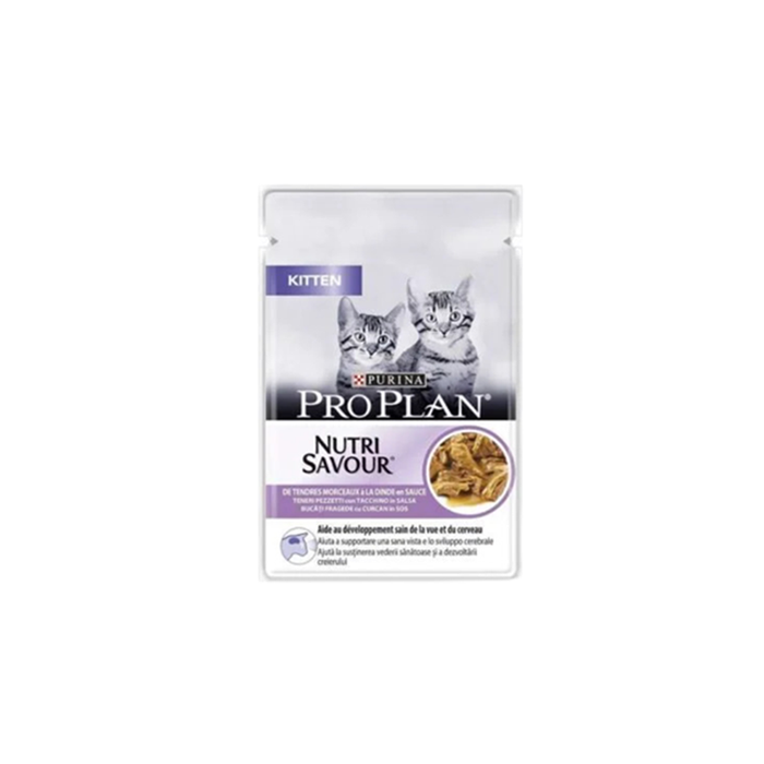 PURINA Pro Plan Kitten Nutri Savour with Turkey in Gravy 85g