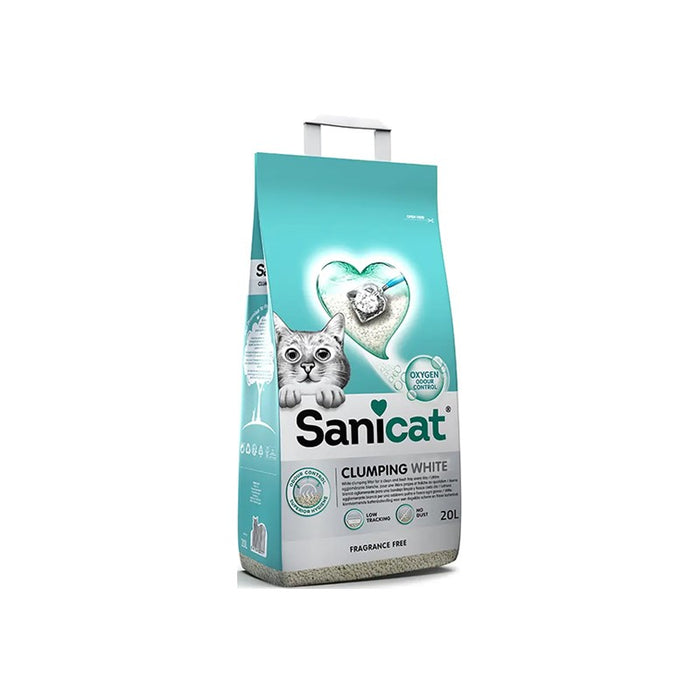 SANICAT clump white cotton Cat litter (10L / 20L)