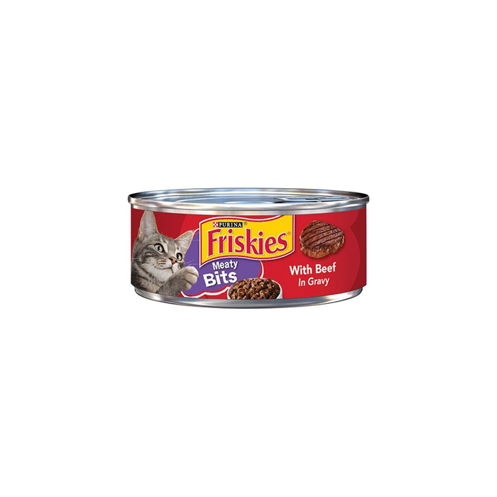 Friskies Meaty Bits Wet Cat Food With Beef Dinner In Gravy 156g