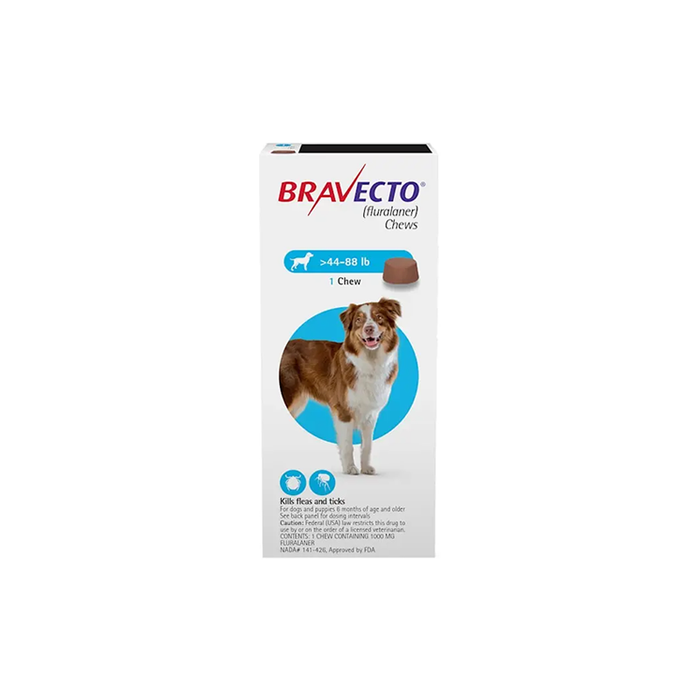 Bravecto Tablet for Dogs Sizes Inside (all dog sizes)