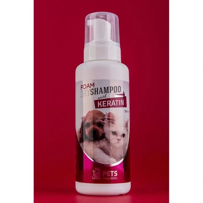 Pets Republic Foam Dry Shampoo with Keratin 520 ml For Cats And Dogs