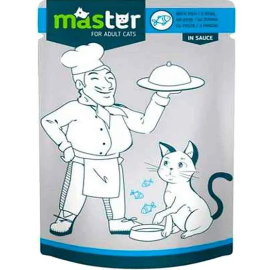 Master Wet Food For Adult Cats with Fish in Sauce (80g)