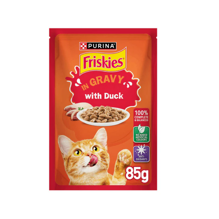 Purina Friskies With Duck In Gravy - Quality Wet Cat Food 85g