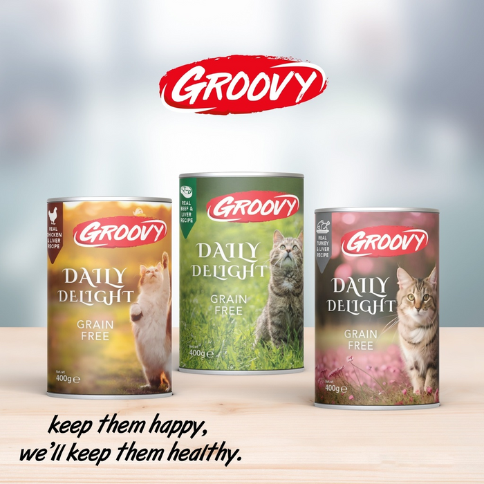 Groovy Daily Delight Wet Cat Food with Different Flavours(400g)