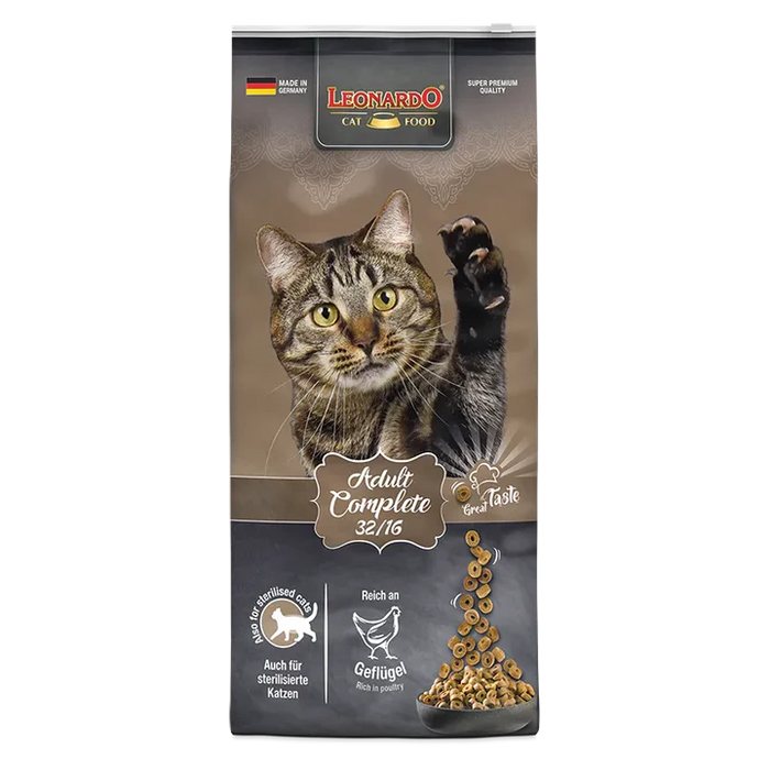Leonardo Adult Complete 32/16 - Dry Cat Food (300g / 1.8kg / 15Kg)