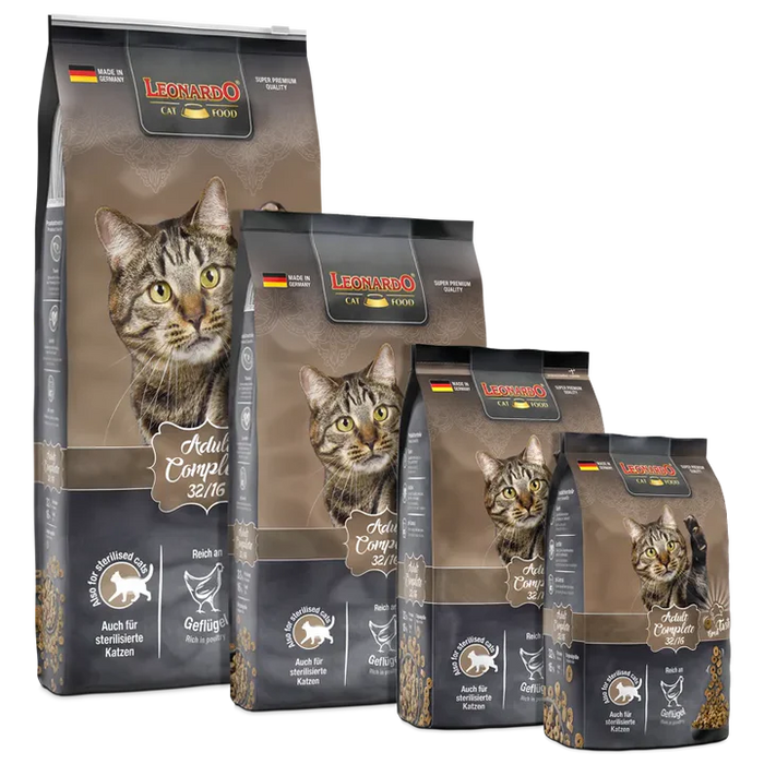 Leonardo Adult Complete 32/16 - Dry Cat Food (300g / 1.8kg / 15Kg)