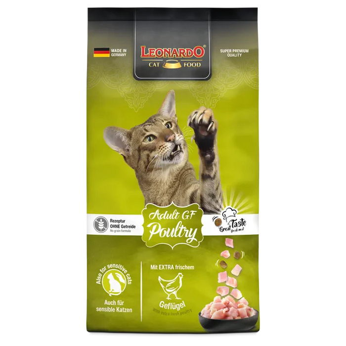 Leonardo Adult GF Poultry - Dry Cat Food (300g / 1.8Kg)