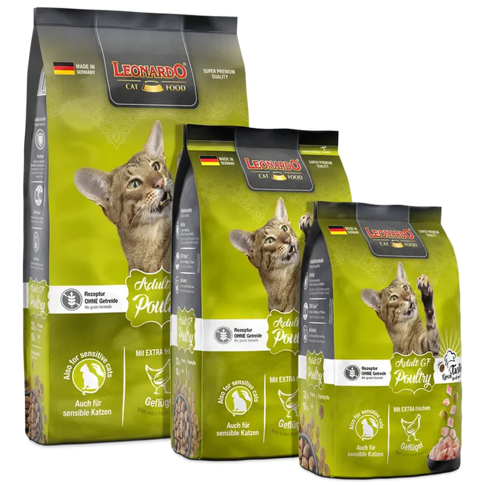 Leonardo Adult GF Poultry - Dry Cat Food (300g / 1.8Kg)