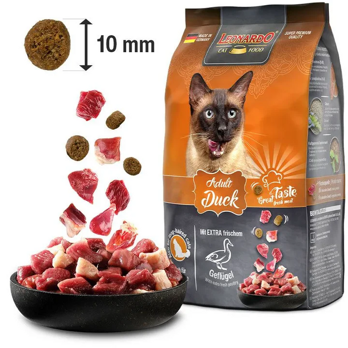 Leonardo Adult Duck - Dry Cat Food (1.8Kg / 7.5Kg / 15Kg)