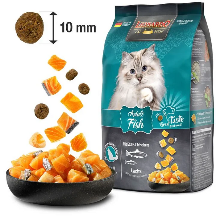 Leonardo Adult Fish - Dry Cat Food (300g / 1.8Kg / 7.5Kg / 15Kg)