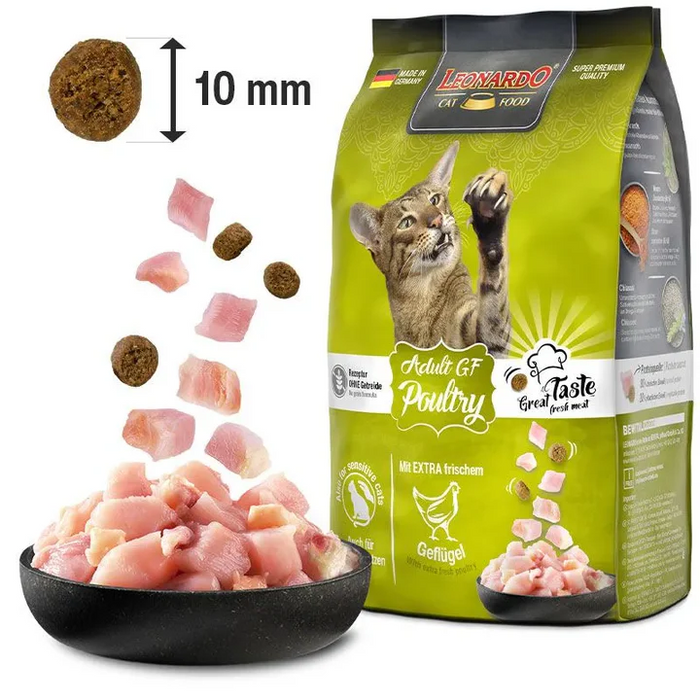 Leonardo Adult GF Poultry - Dry Cat Food (300g / 1.8Kg)