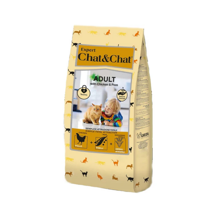 Chat & Chat Expert - Dry Food for Adult Cats with Chicken & Peas (900g / 2kg)