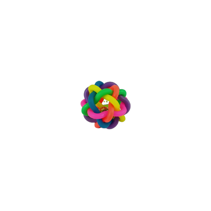 Nunbell Rainbow Rubber Ball With Bell - Medium