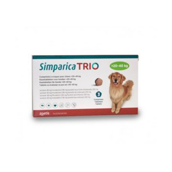 Simparica Trio 20-40 kg Chewable One Tablet for dogs