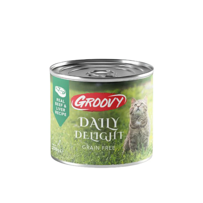 Groovy Daily Delight with Beef and Liver - Wet Cat Food (250g)