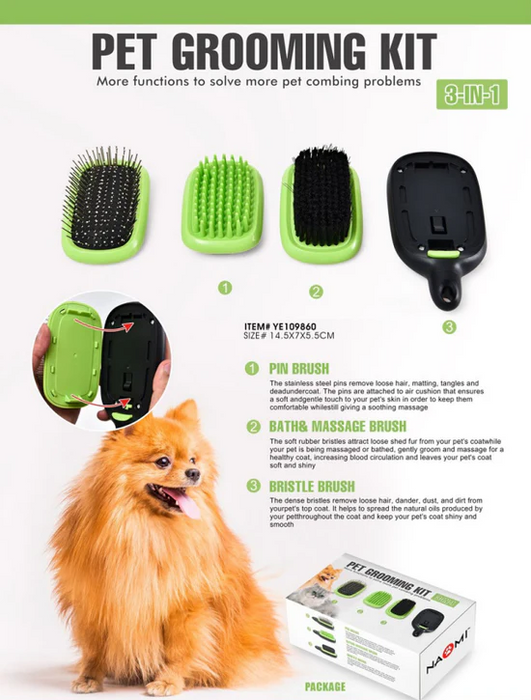 Naomi Pet Grooming Brush (3 pieces)