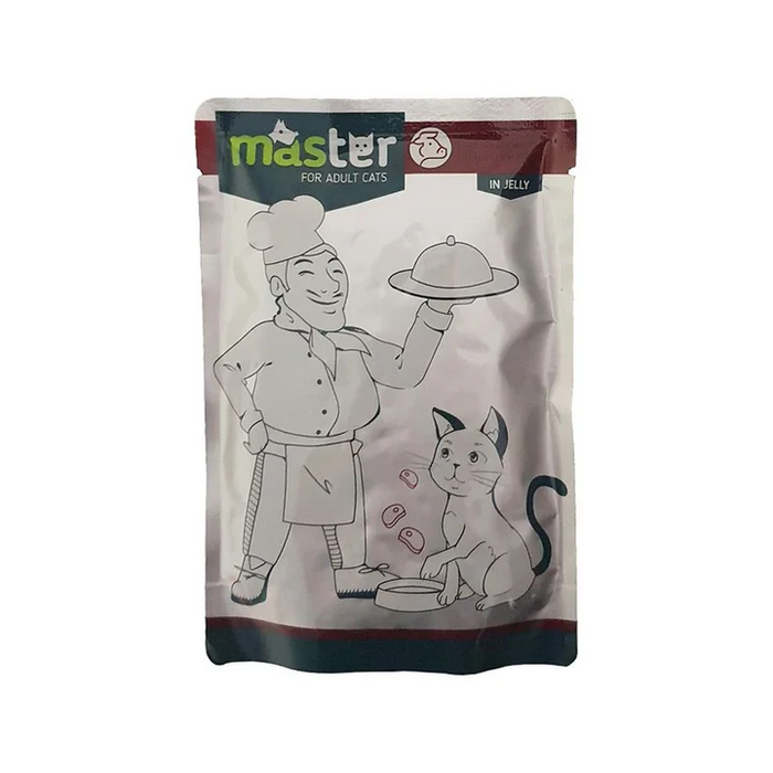 Master Wet Food For Adult Cats with Meat in Jelly (80g)