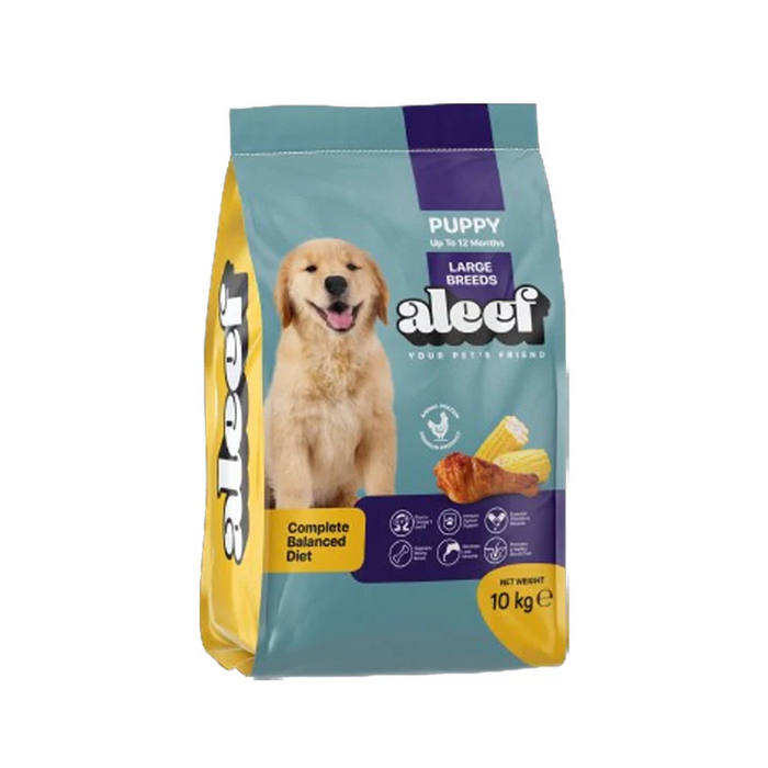 Aleef Dry Food For Puppies - Large Breeds (10 KG)