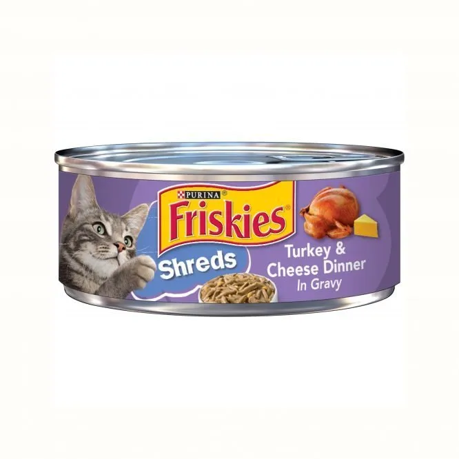 Friskies With Turkey & Cheese Dinner Shreds in Gravy Wet Cat Food 156g