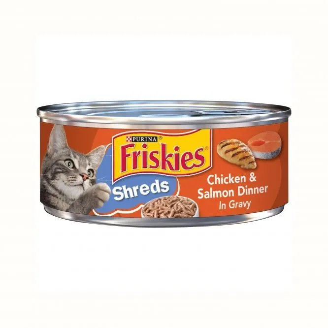 Purina Friskies Chicken and Salmon Shreds In Gravy Wet Cat Food 156g