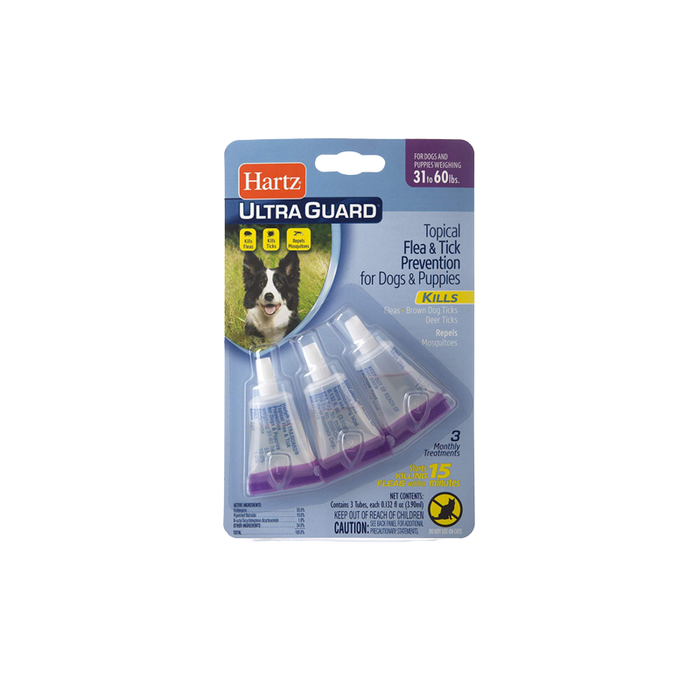 Hartz Ultraguard Flea And Tick Treatment For Dogs And Puppies – 14kg To 28kg