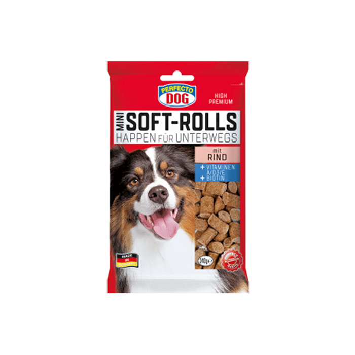 Perfecto Dog Mini Soft Rolls with Beef 240g