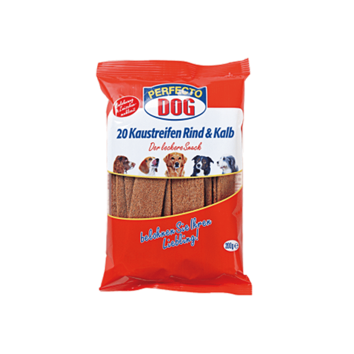 Perfecto Dog Chewing Strips Beef 200g