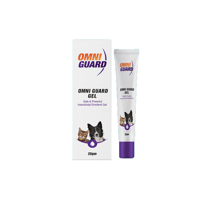Omni Guard gel for protecting dogs and cats against fleas and ticks 25 gm