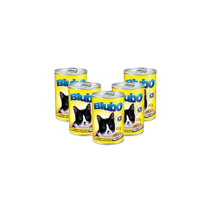 Blubo Wet Chicken Food - For Cats - 415g - 5 Pcs