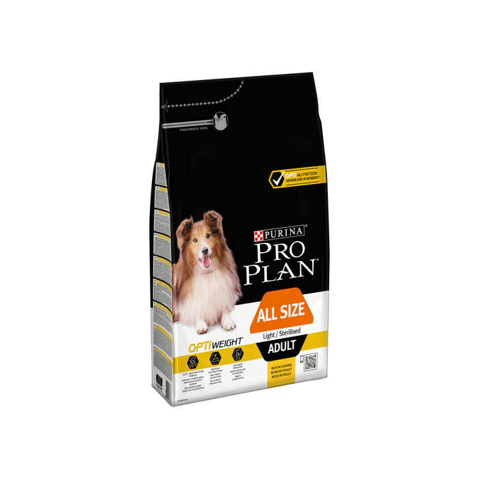 Purina Pro Plan Light Sterilised -Adult Dogs Dry Food with Chicken Dogs All Sizes (14 KG) OPTIWEIGHT