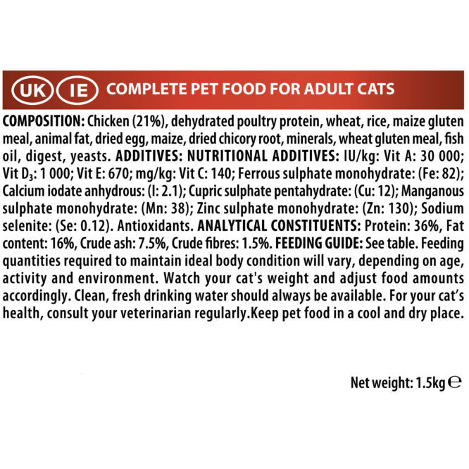 Purina PRO PLAN Original Adult Dry Cat Food with Chicken (1.5 KG)