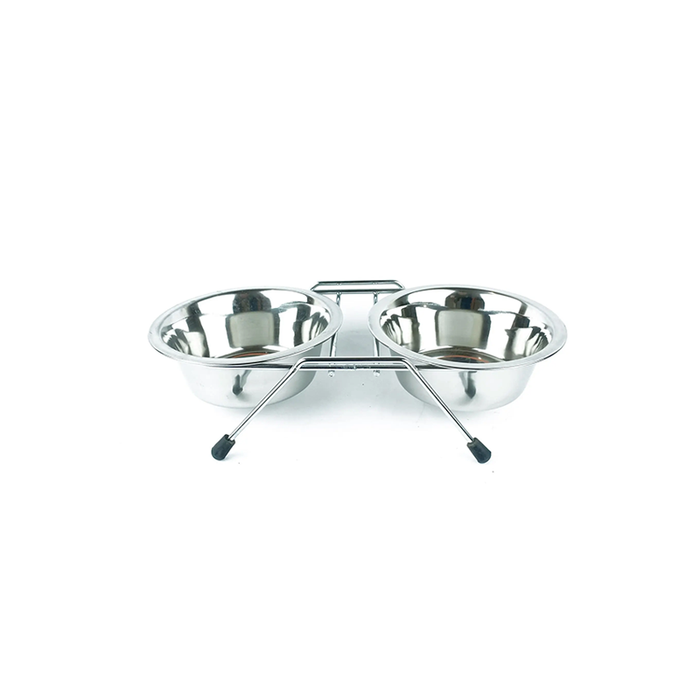 Double Stainless steel bowl for cats and small breed dogs