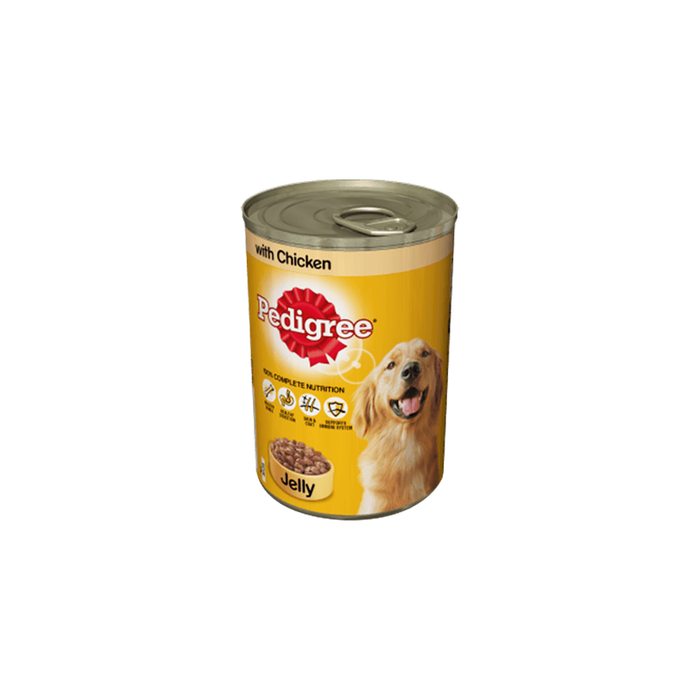 PEDIGREE Tin With Chicken in Jelly 385g
