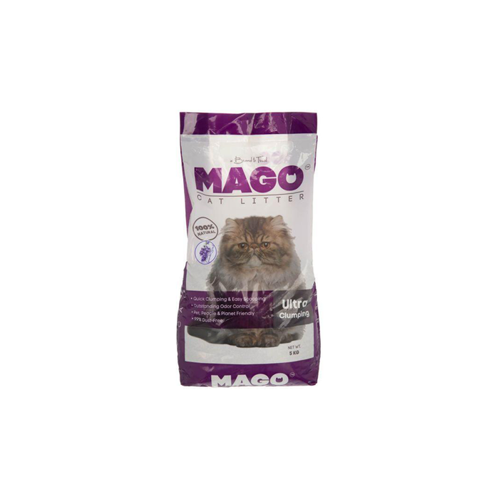 Mago Ultra-Clumping Cat Litter With Lavander Scent - 5 Kg
