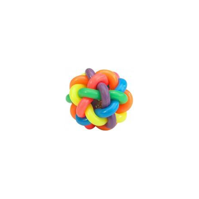 Nunbell Rainbow Rubber Ball With Bell - Large