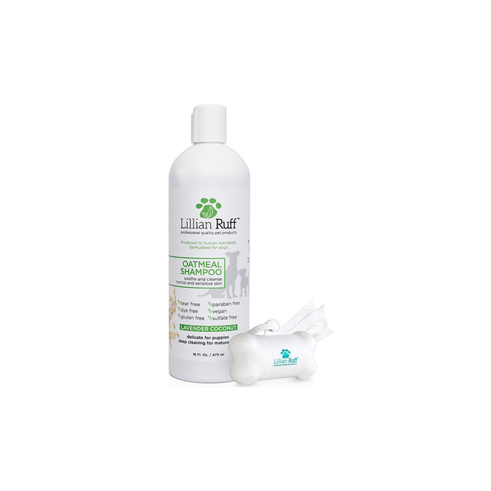Lillian Ruff Oatmeal Dog Shampoo - Gentle Cleanser For Normal To Sensitive Skin 500ml
