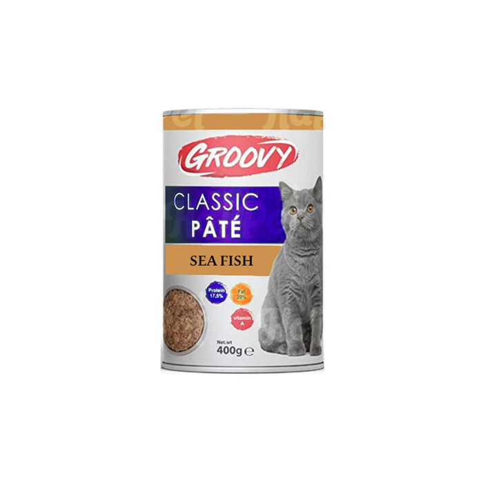 Groovy classic Cat Pate Sea Fish 400g - Complete Wet Food For Cats