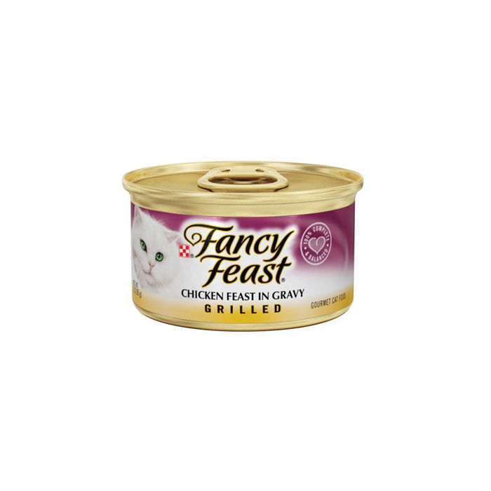 Purina Fancy Feast Grilled Chicken Wet Cat Food 12 Cans
