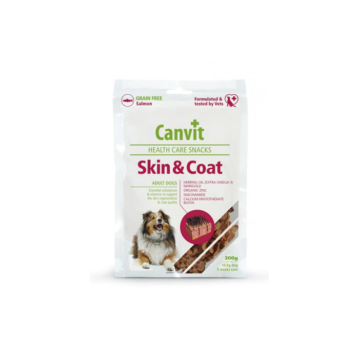 Canvit Health Care Snacks Skin & Coat For Adult Dogs ( Salmon ) 200 g