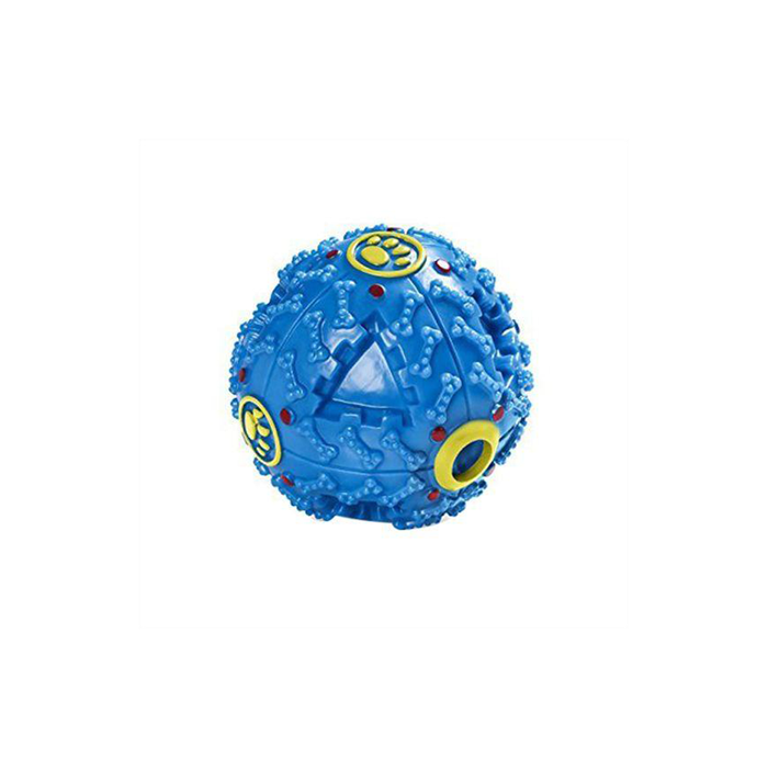 Foodie Blue Dog Treat Squeaky Dispenser Ball