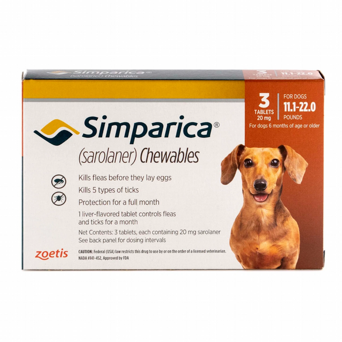 Simparica - 1 Chewable Tablet for Dogs (For all dog sizes)
