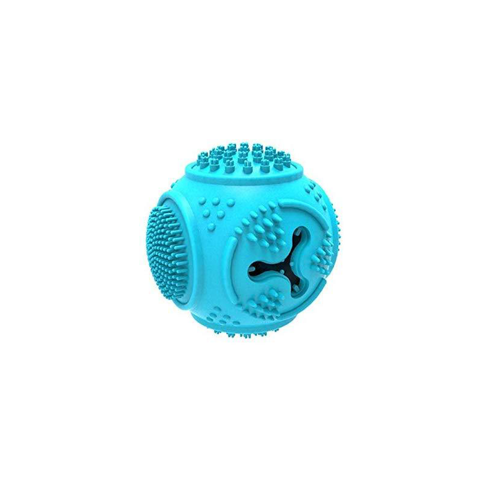 Treat & Teeth Cleaner Ball Natural Rubber Dog Toy