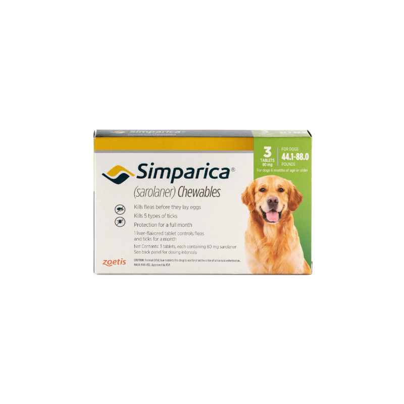 Buy Simparica Chewable Tablet for Dogs (For all dog sizes) at the best online price Whiskers