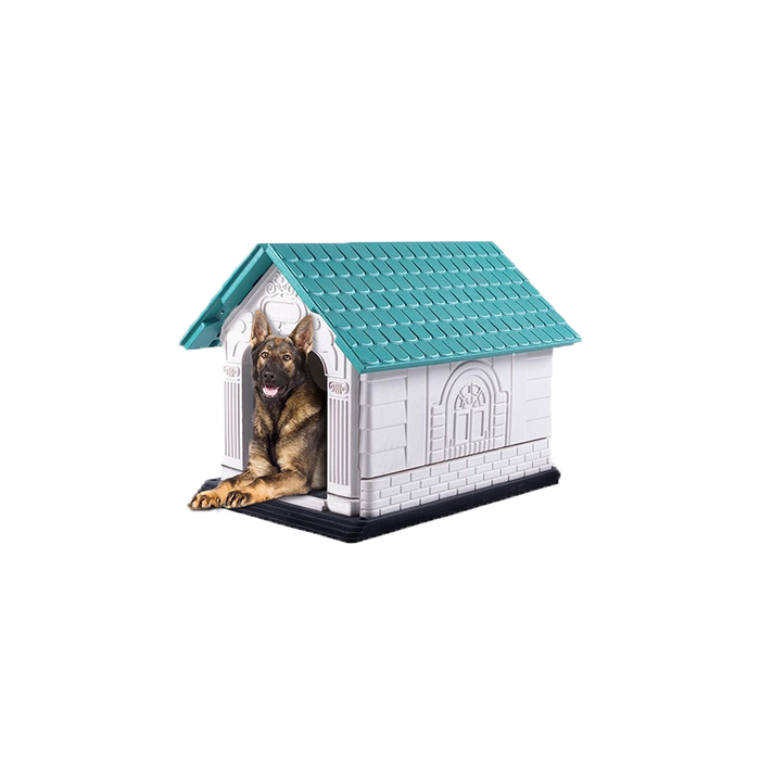 M-PETS Loft Dog House  (Green / White)