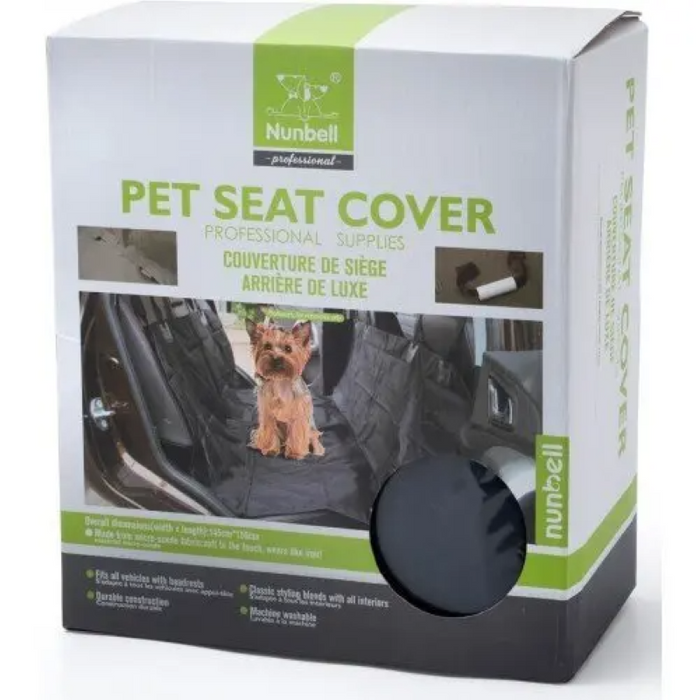 Nunbell Pet Seat Cover, Dog Car Seat Cover with Mesh Viewing Window & Storage Pocket, Dog Hammock Water