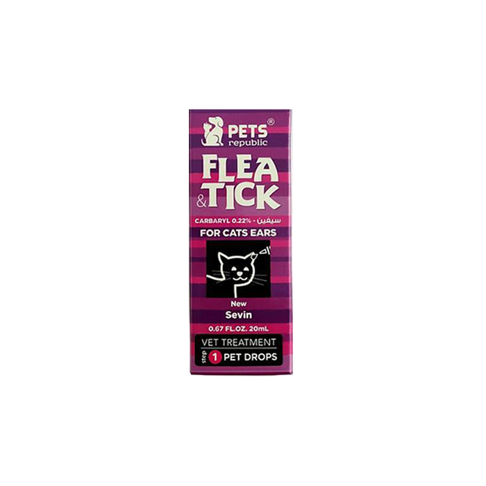 Pets Republic Flea & Tick Ear Drops for Cats 20 ml