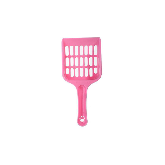 Pet Sand Litter Shovel Grid-style Waste Poop Scooper Tray Tool For Cat Dogs Rabbits Pink