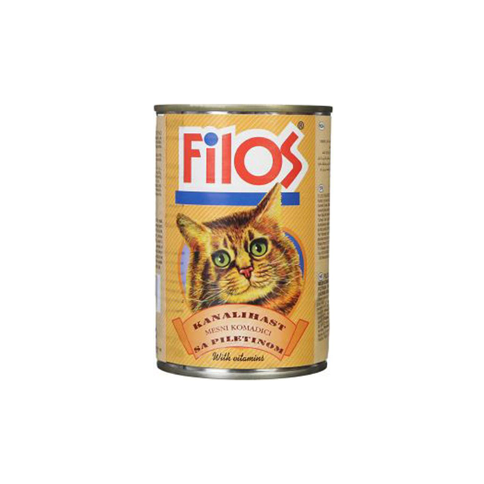 Filos Chunks with Chicken - wet cat food 405g