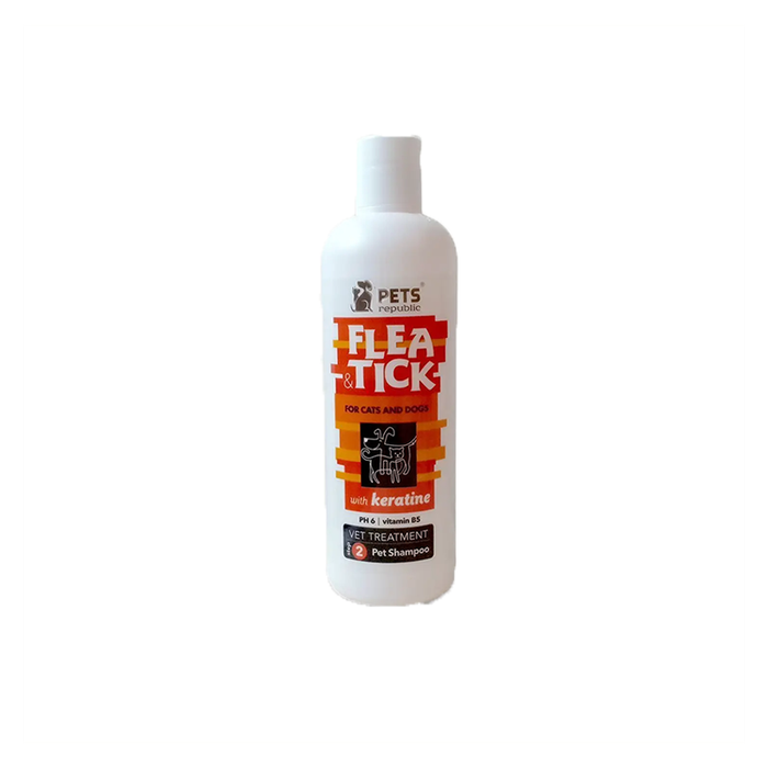 Pets Republic Flea & Tick Shampoo for Cats & Dogs 500 ml Keratin