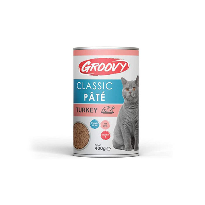Groovy Classic Cat Pate with Turkey 400g - Complete Wet Food For Cats